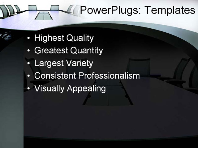 PPT Template - conference room, conference, table - Text Slide