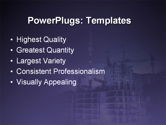 PPT Template - construction, site, company - Text Slide