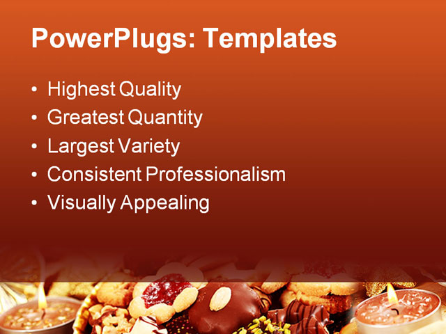 PPT Template - delicious christmas cookies, aromatic, arrangement - Text Slide