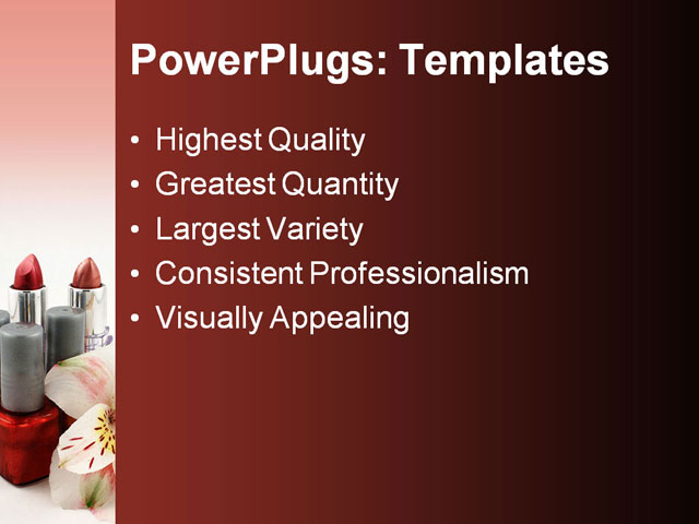 PPT Template - cosmetics, bottles, brown - Text Slide