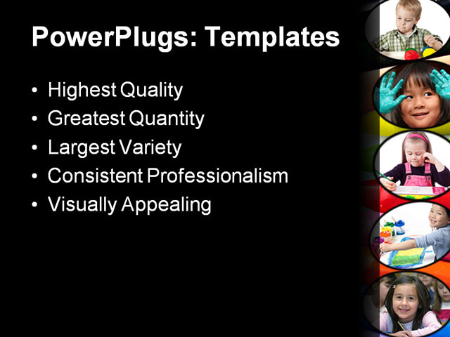 PPT Template - crayons, art, artist - Text Slide