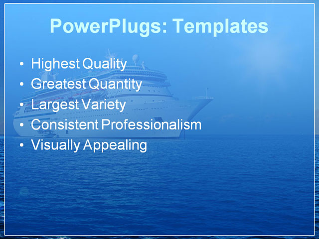 PPT Template - blue, boat, caribbean - Text Slide