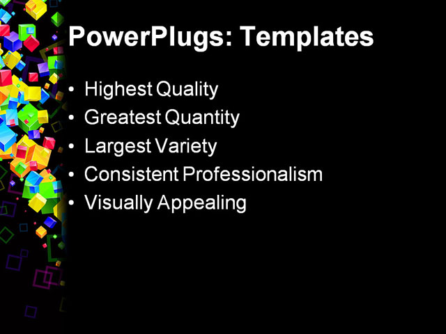 PPT Template - cube flow, abstract, advertise - Text Slide