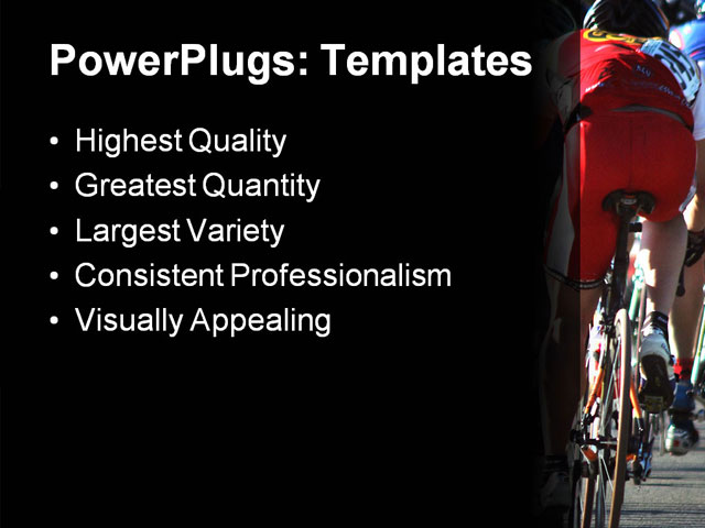 PPT Template - bike pack, arms, back - Text Slide