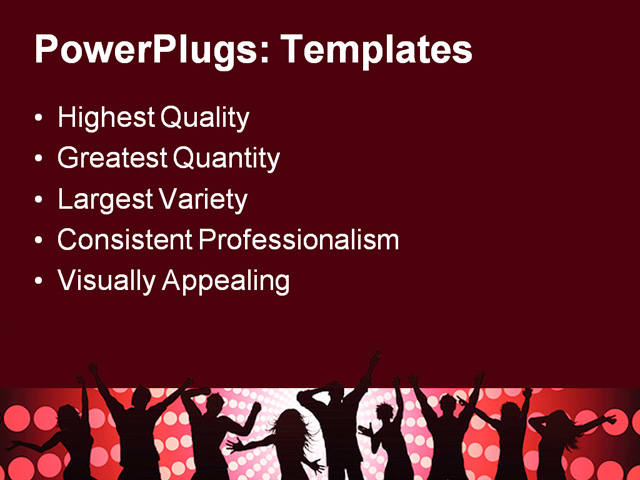 PPT Template - people dancing, background, boy - Text Slide