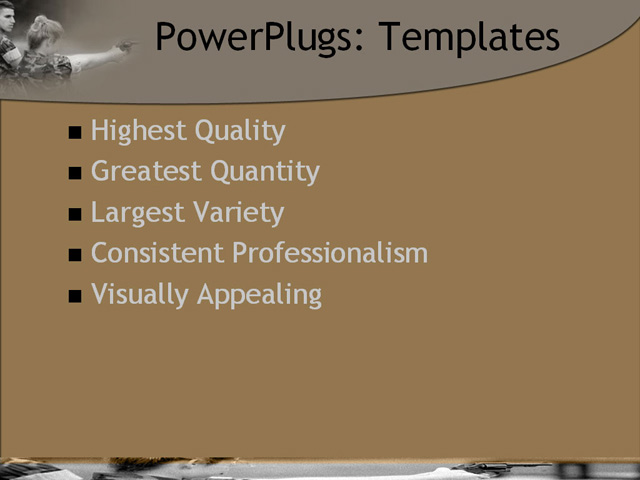 PPT Template - defense, defence, military - Text Slide