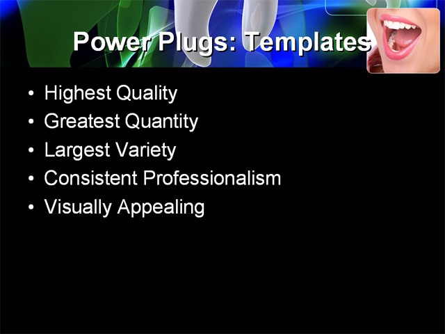 PPT Template - dental, medical, health - Text Slide