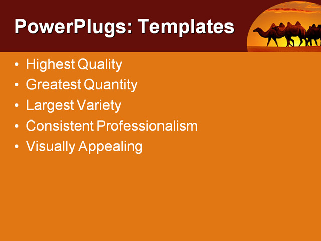 PPT Template - desert fantasy, animal, arid - Text Slide