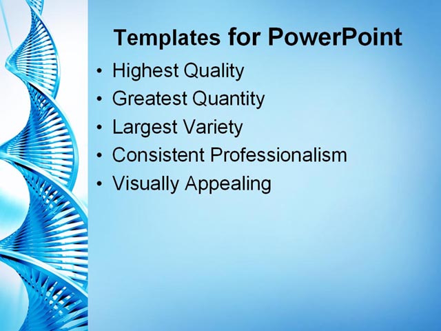 PPT Template - blue, health, dna - Text Slide