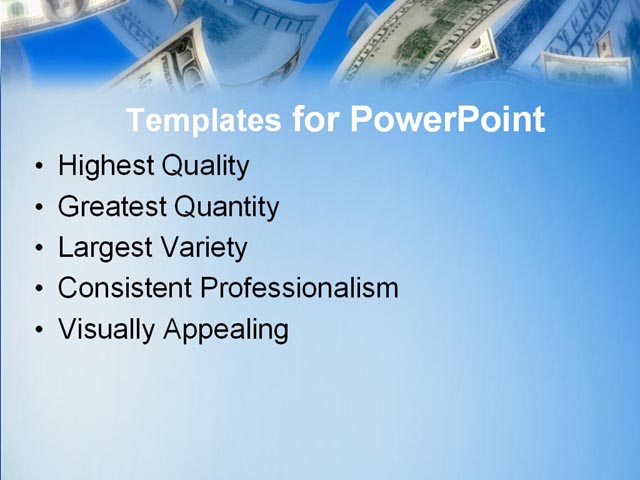 PPT Template - dollars, money, wealth - Text Slide