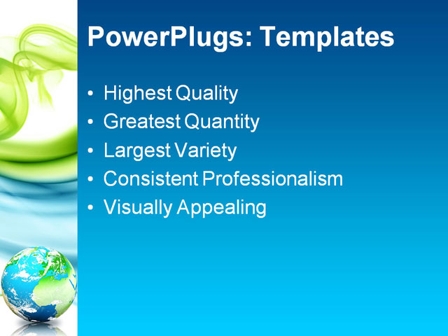 PPT Template - earth digital illustration, abstract, background - Text Slide