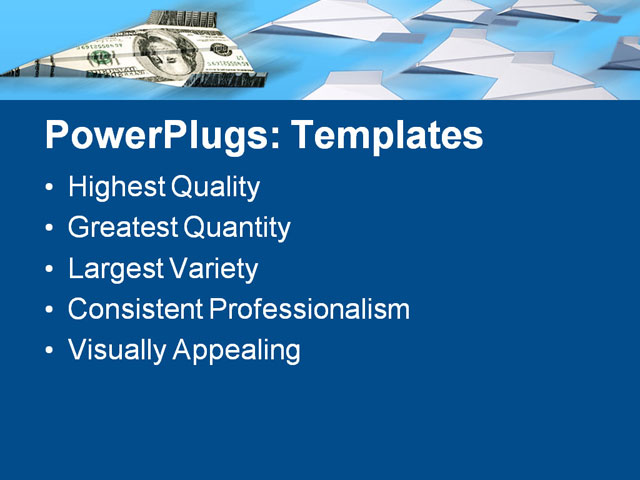 PPT Template - paper airplanes, abstract, aircraft - Text Slide