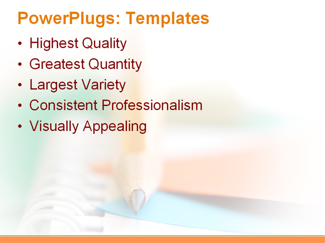 PPT Template - education, pencils, school tools - Text Slide