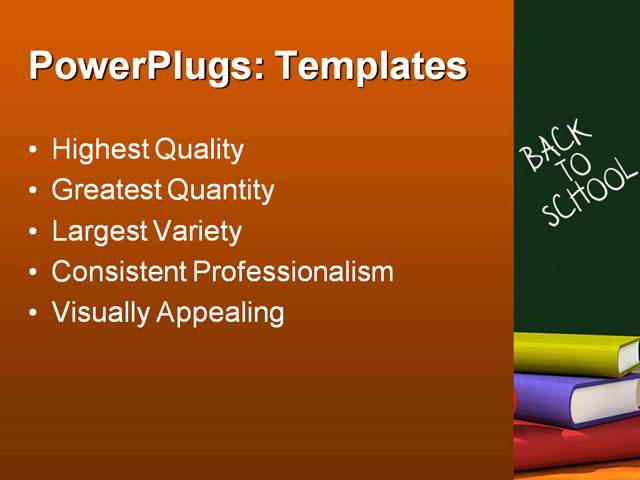 PPT Template - apple, back, blackboard - Text Slide
