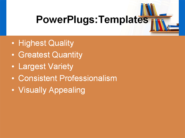 PPT Template - books, bookshelf, college - Text Slide