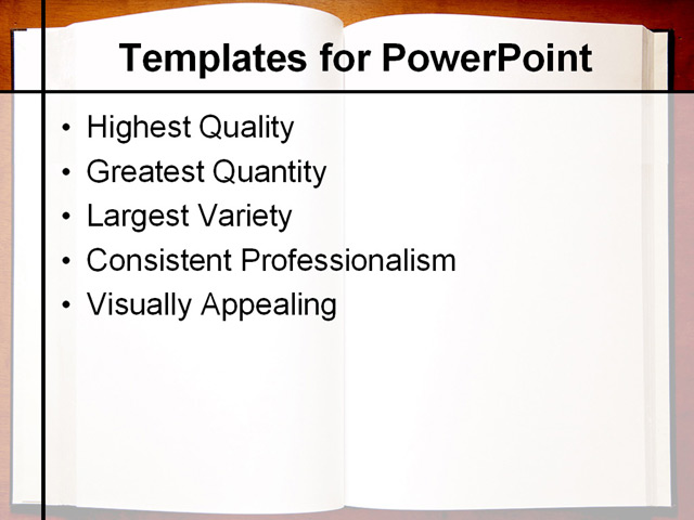 PPT Template - education, book, information - Text Slide