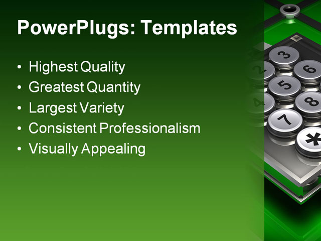 PPT Template - electronic dialing, buttons, chip - Text Slide