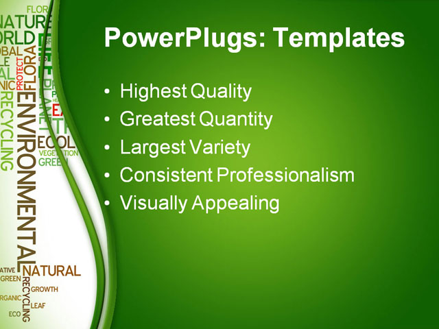 PPT Template - ecology, environmental, poster - Text Slide
