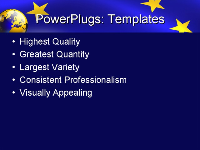 PPT Template - global, european, education - Text Slide