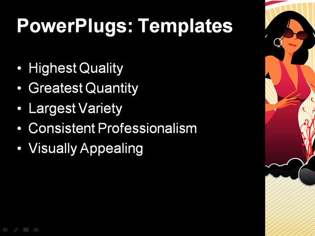 PPT Template - fashion, girl, grunge - Text Slide