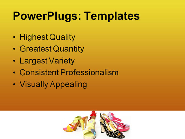 PPT Template - fashion shoes, accessories, choice - Text Slide