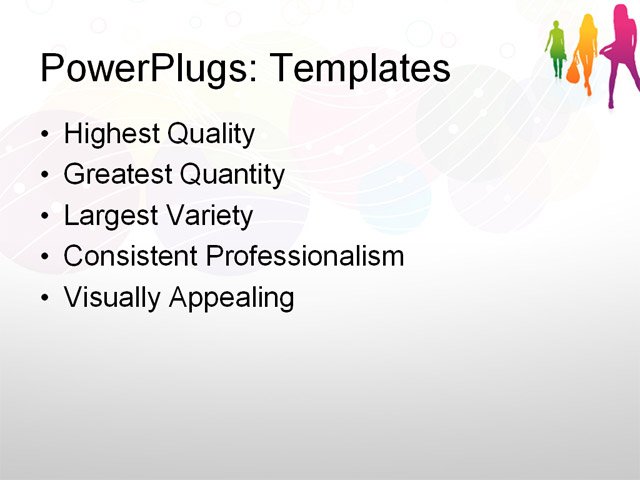 PPT Template - fashion girls, vector illustration, fashion girls - Text Slide