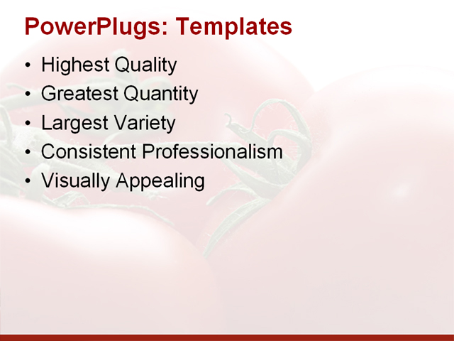 PPT Template - food, vegetables, tomatoes - Text Slide
