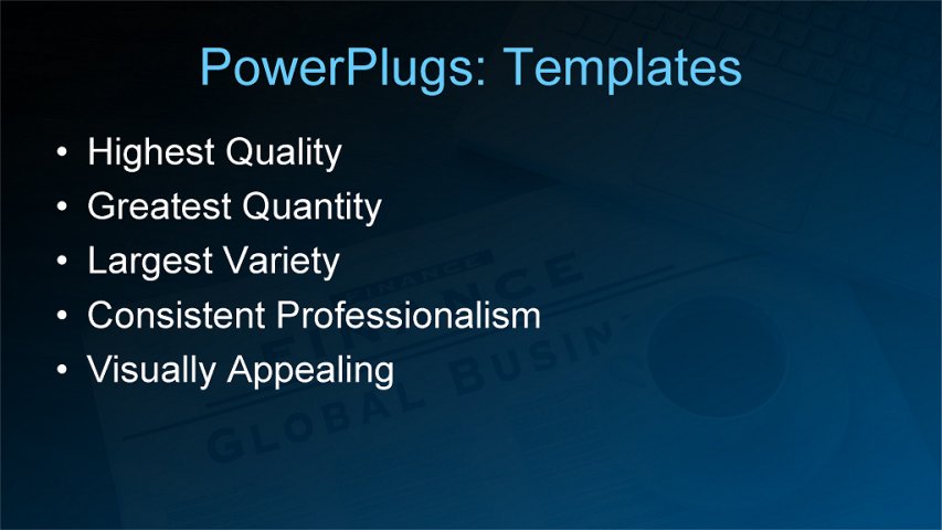 PPT Template - finance, marketing, computer - Text Slide