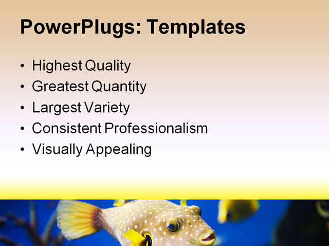 PPT Template - fish, animal, aquarium - Text Slide