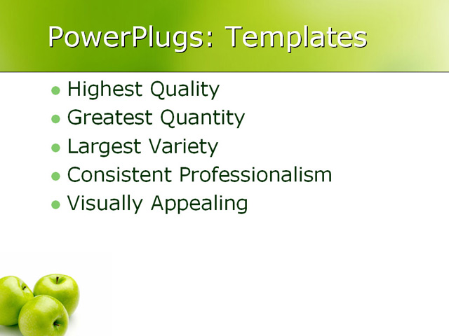 PPT Template - apple, apple, fruit - Text Slide