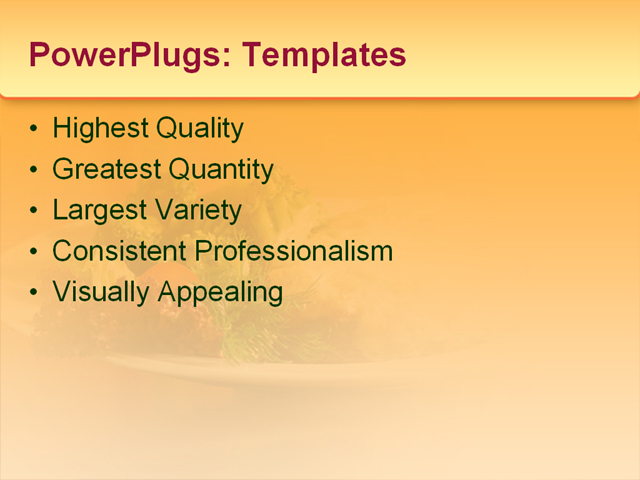 PPT Template - food, health, orange - Text Slide