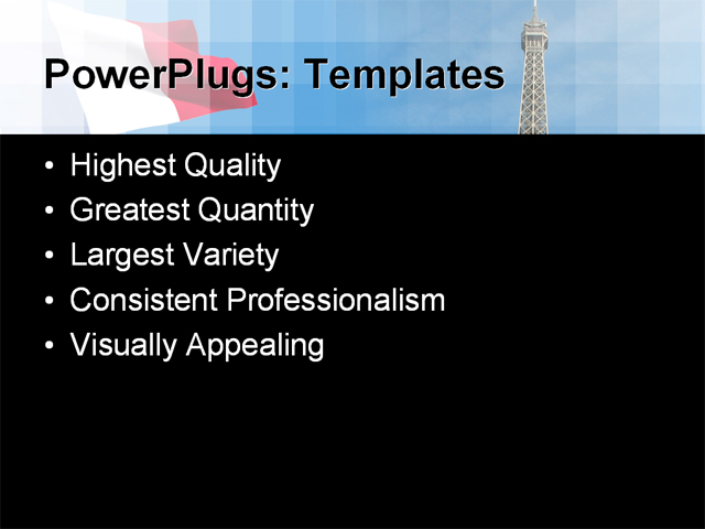 PPT Template - architecture, eiffel tower, france - Text Slide