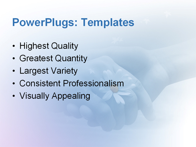 PPT Template - friends, handshake, daisywheel - Text Slide