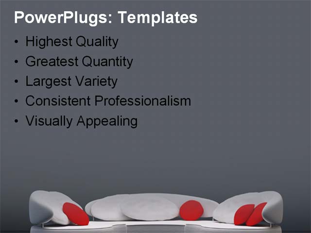 PPT Template - furniture, design, grey - Text Slide