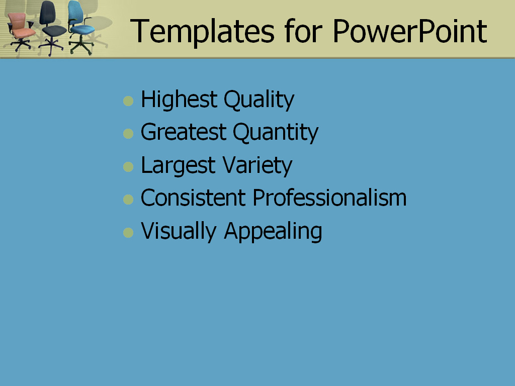 PPT Template - furniture, office chairs, chair - Text Slide