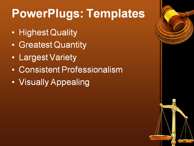 PPT Template - wooden gavel, arbitrate, auction - Text Slide