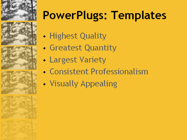 PPT Template - general, generic, trees - Text Slide