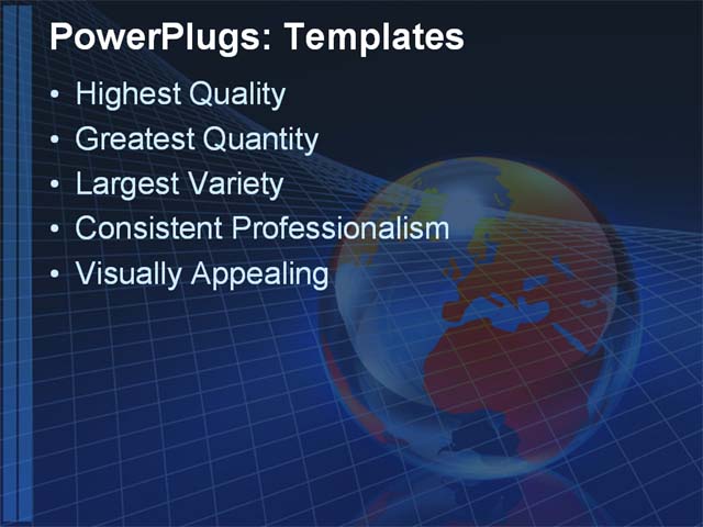 PPT Template - abstract, world, globe - Text Slide