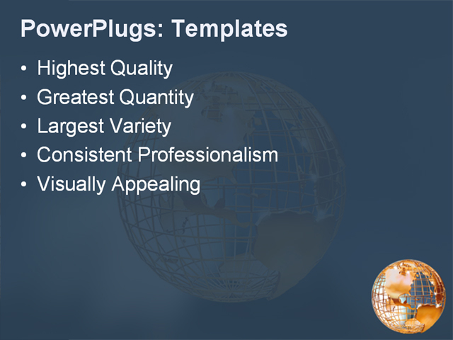 PPT Template - globe, blue, future - Text Slide