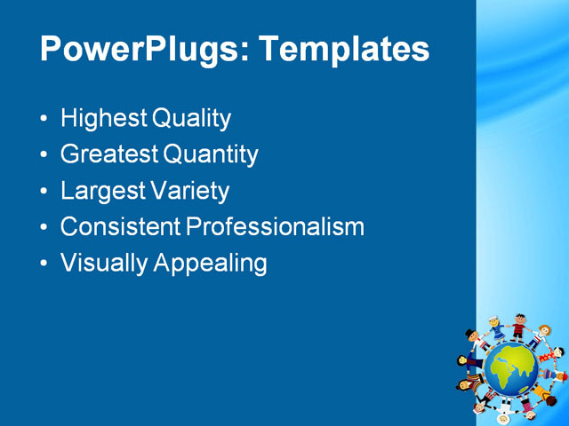 PPT Template - childrens of the world, african, american - Text Slide