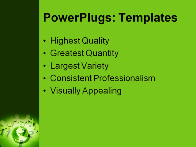 PPT Template - global time, business, clock - Text Slide