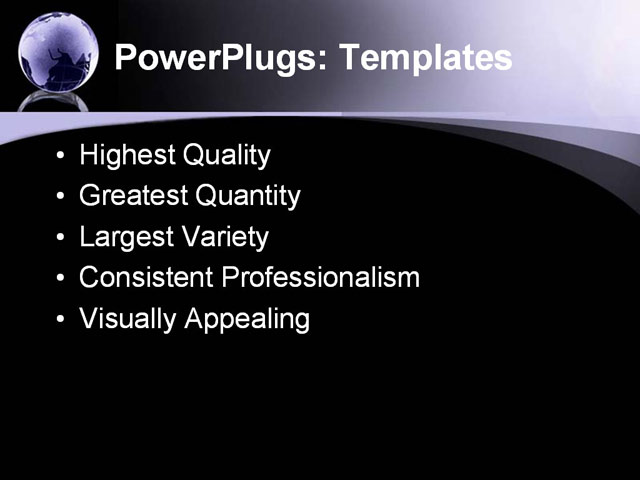 PPT Template - globes, globe, global - Text Slide