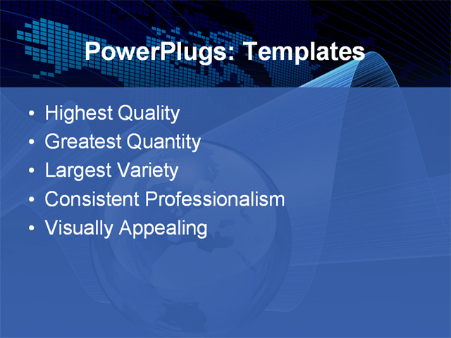 PPT Template - 3d, earth, globe - Text Slide