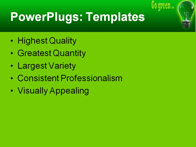 PPT Template - green, light, eco - Text Slide