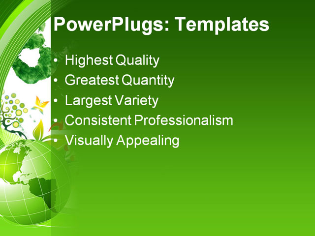 PPT Template - green abstract, lines background, abstract - Text Slide