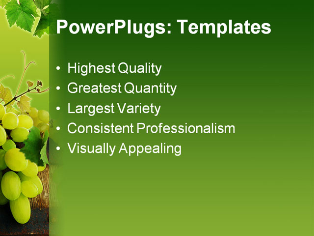 PPT Template - wine barrel, grape, grapevine - Text Slide