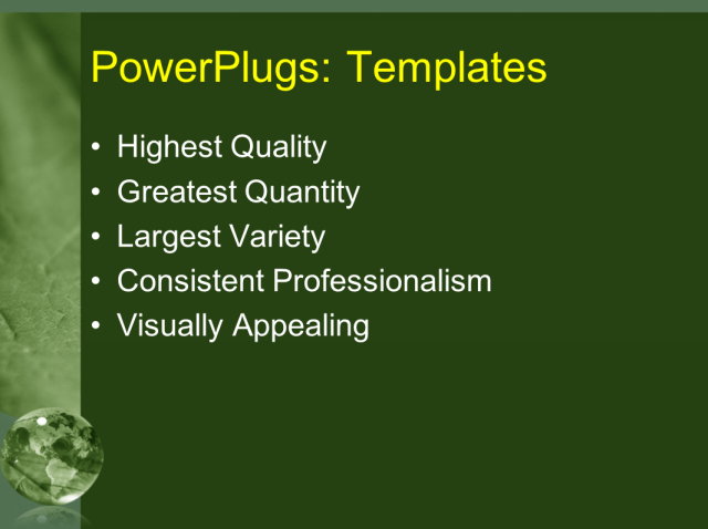 PPT Template - environment, global, earth - Text Slide