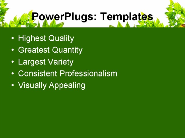 PPT Template - environment, nature, background - Text Slide