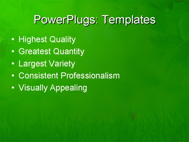 PPT Template - garden, art, environment - Text Slide