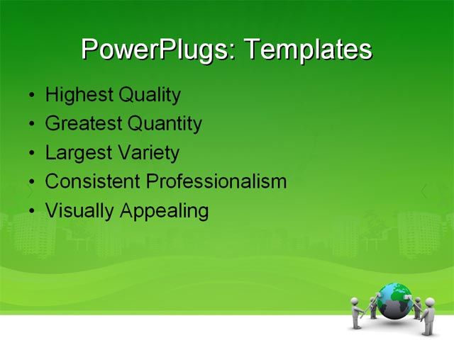 PPT Template - environment, eco friendly, green - Text Slide